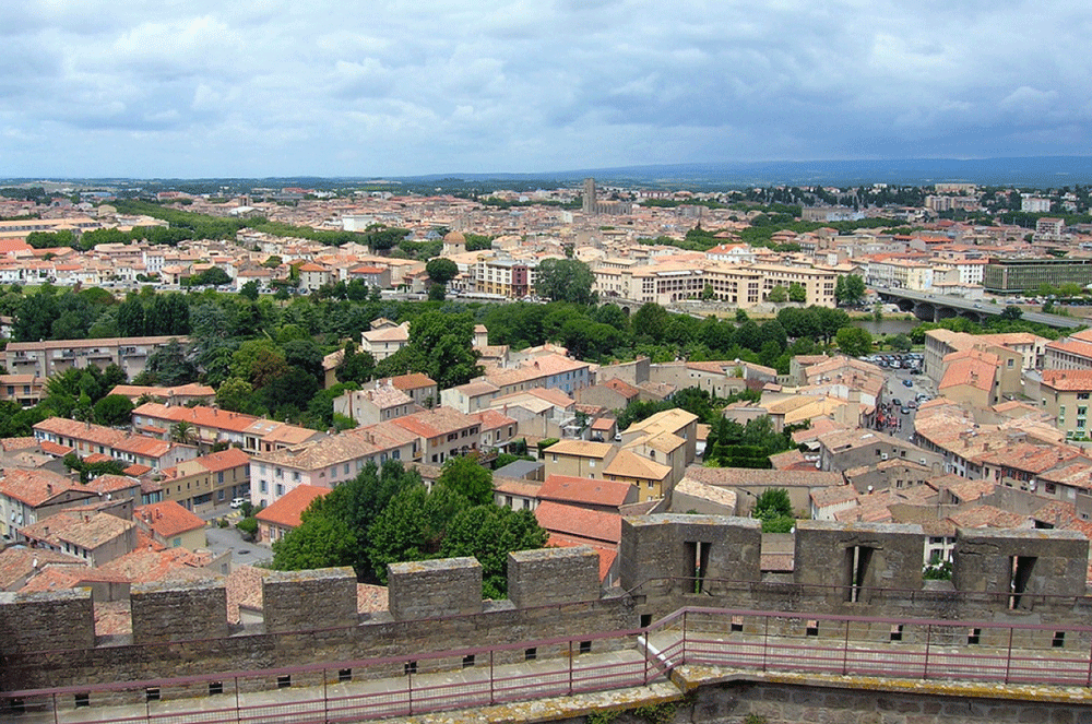 View of Carcassonne from the castle